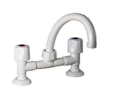 MEZCLADORA DE MESADA PICO CURVO MOVIL CORONA GINYPLAST