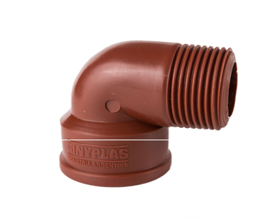 CODO PP MACHO - HEMBRA 1” GINYPLAST