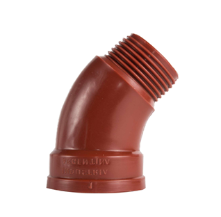 CURVA PP MACHO - HEMBRA A 45º 1” GINYPLAST
