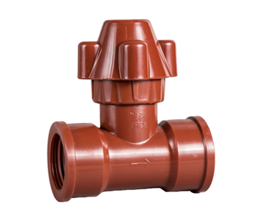 LLAVE DE PASO PP MARRON 1/2” GINYPLAST