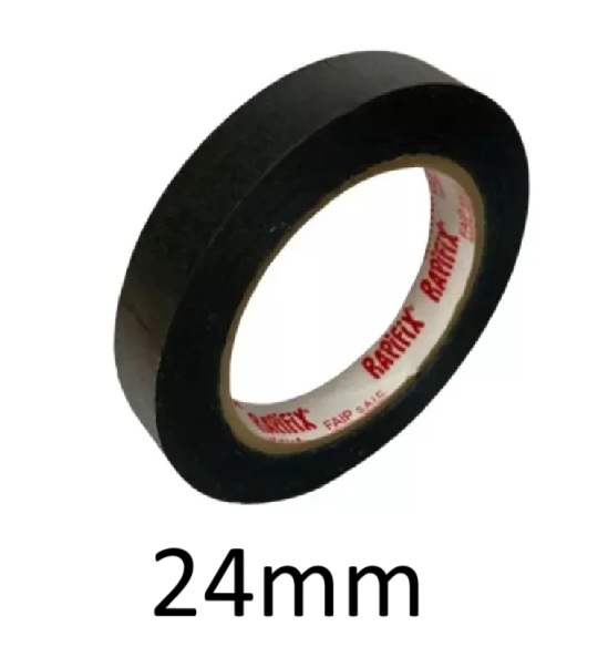 CINTA DE PAPEL 50m x 24mm NEGRA RAPIFIX
