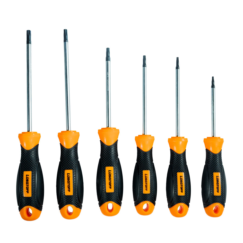 JUEGO DE 6 DESTORNILLADORES TORX LUSQTOFF