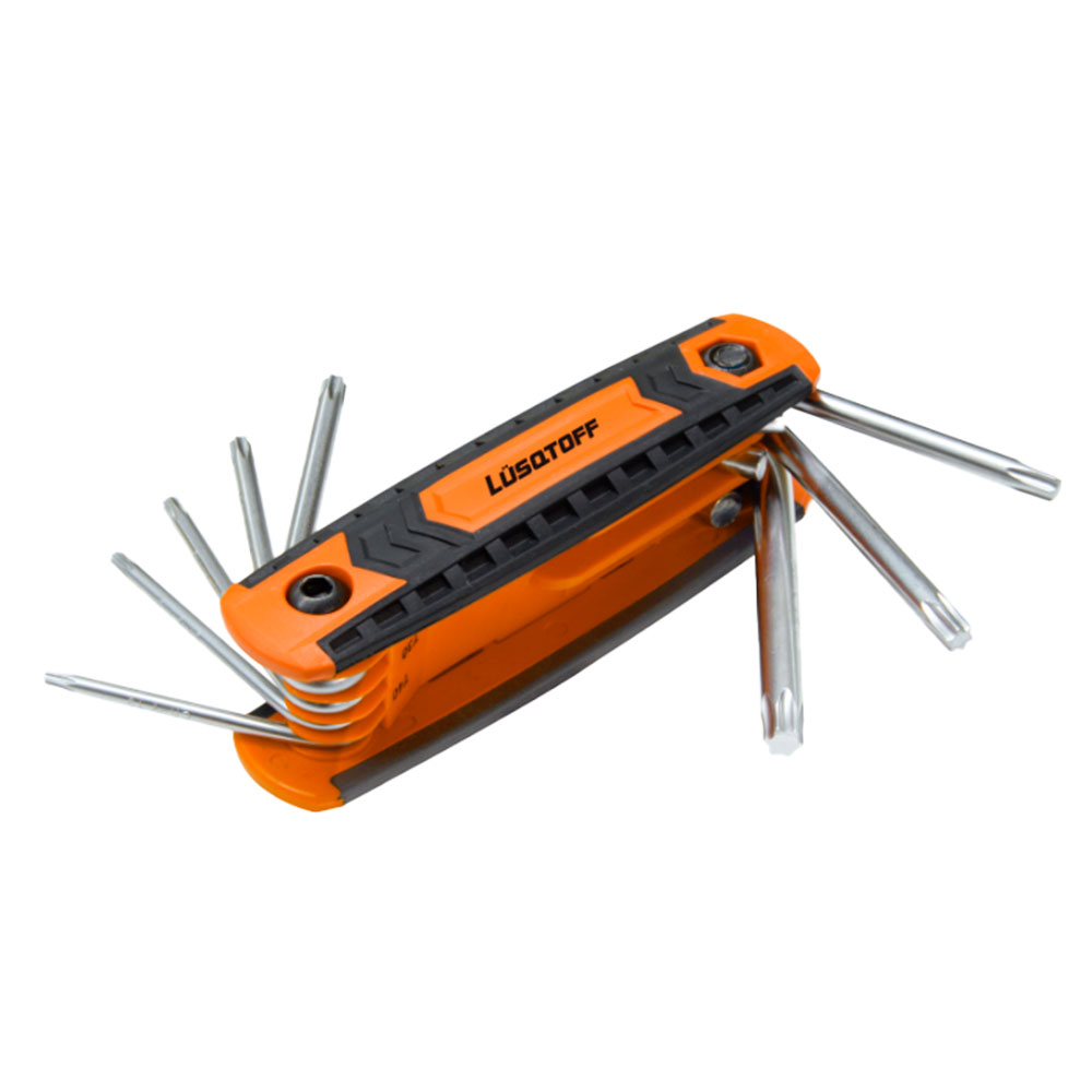 (12)JUEGO DE 8 LLAVES TORX PLEGA LUSQTOFF
