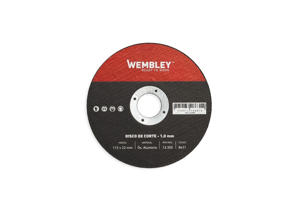 DISCO DE CORTE WEMBLEY® 4-1/2" (115x1.0x22mm) OX. ALUMINIO [25 unid] BREMEN