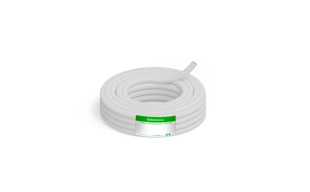 TUBO CORRUGADO LIVIANO POR 25M (ROLLO-PRECIO ) DE Ø40MM GENROD
