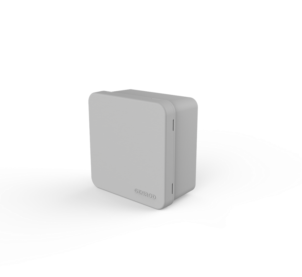 CAJA CUADRADA CON TAPA BLANCA SOBREP. GENROD