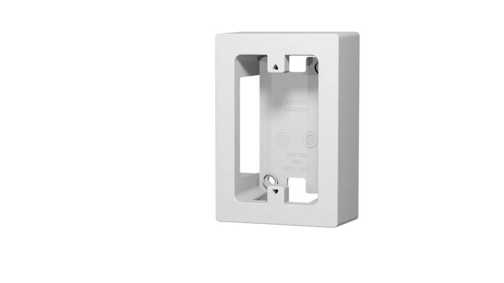 CAJA MONOBLOCK RECTANGULAR SOBREPONER BLANCA GENROD