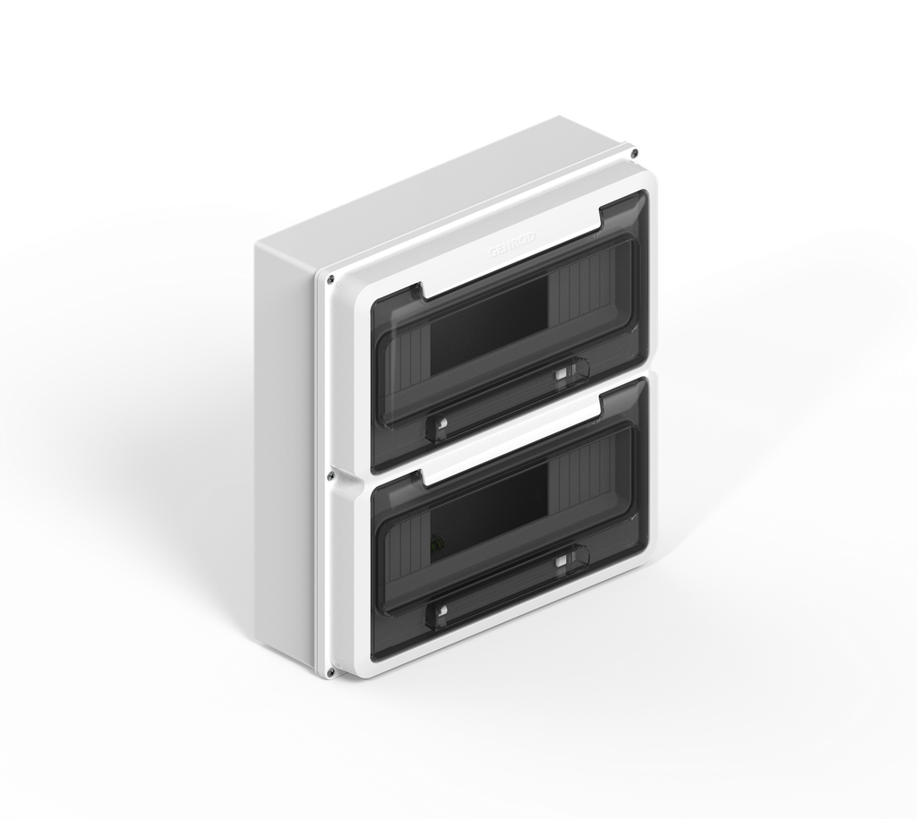 CAJA IP65 P/24 POLOS DIN  - BLANCO GENROD