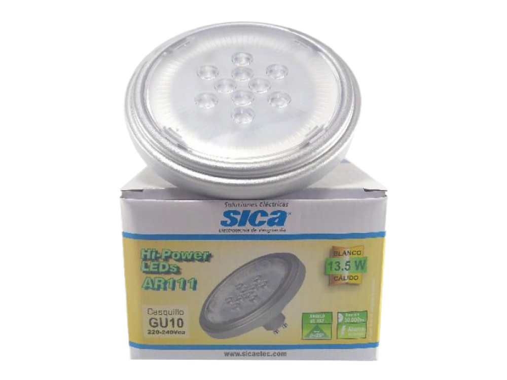 LAMPARA LED AR111 13,5W GU10 LUZ CALIDA SICA