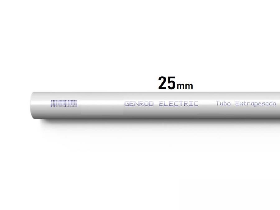CAÑO RIGIDO x 3MT 25mm EXTRAPESADO GENROD