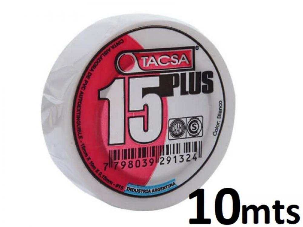 CINTA PVC 10 MTS BLANCA TACSA