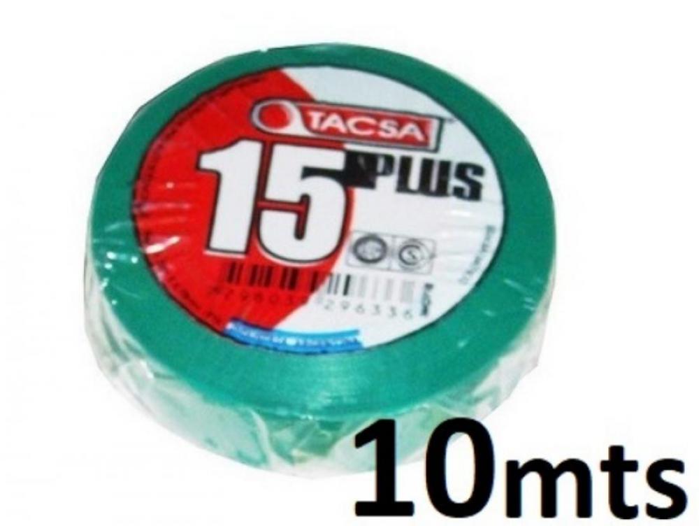 CINTA PVC 10 MTS VERDE TACSA