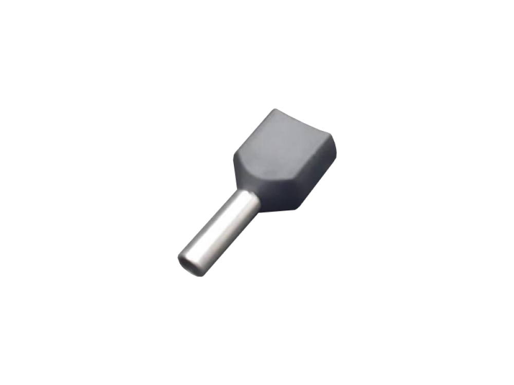 PUNTERA HUECA PREAISLADA DOBLE 1,5mm2 NEGRO FUSSE