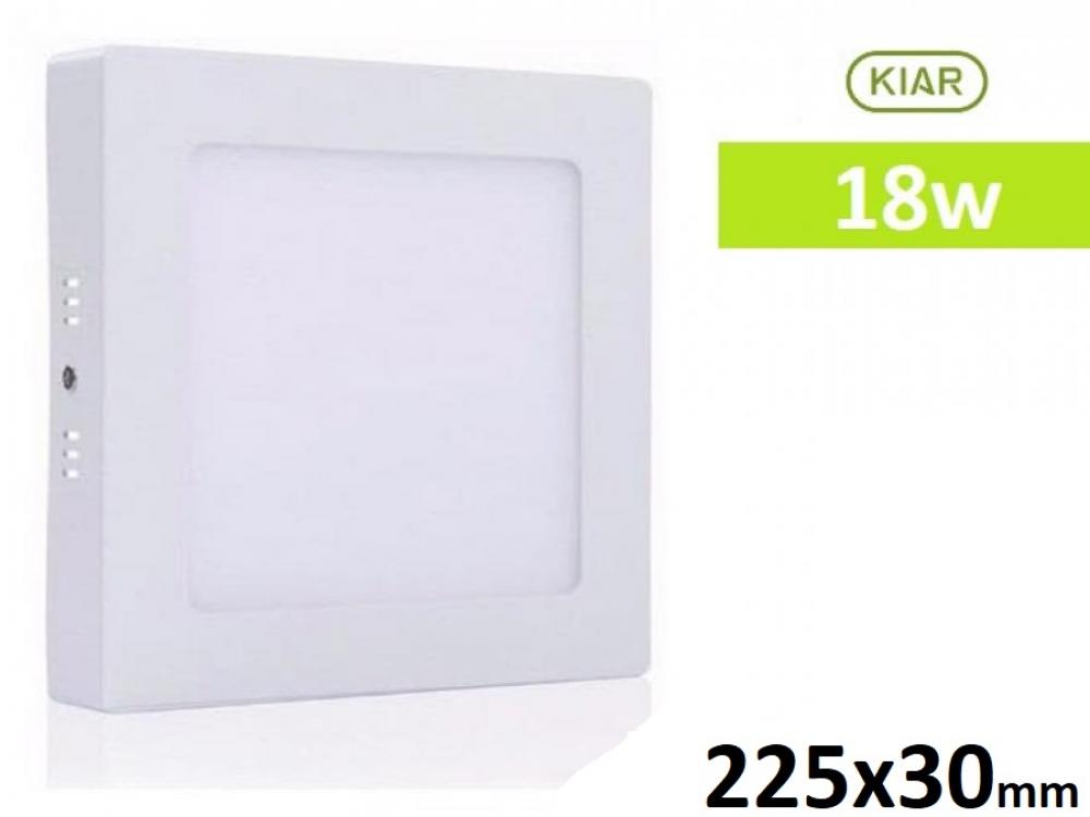 PLAFON LED CUADRADO EXTERIOR 18W LUZ DIA RESILIENTE