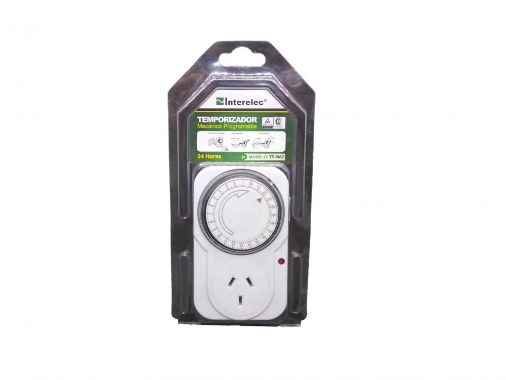INTERRUPTOR HORARIO ANALOGICO CON ENCHUFE INTERELEC
