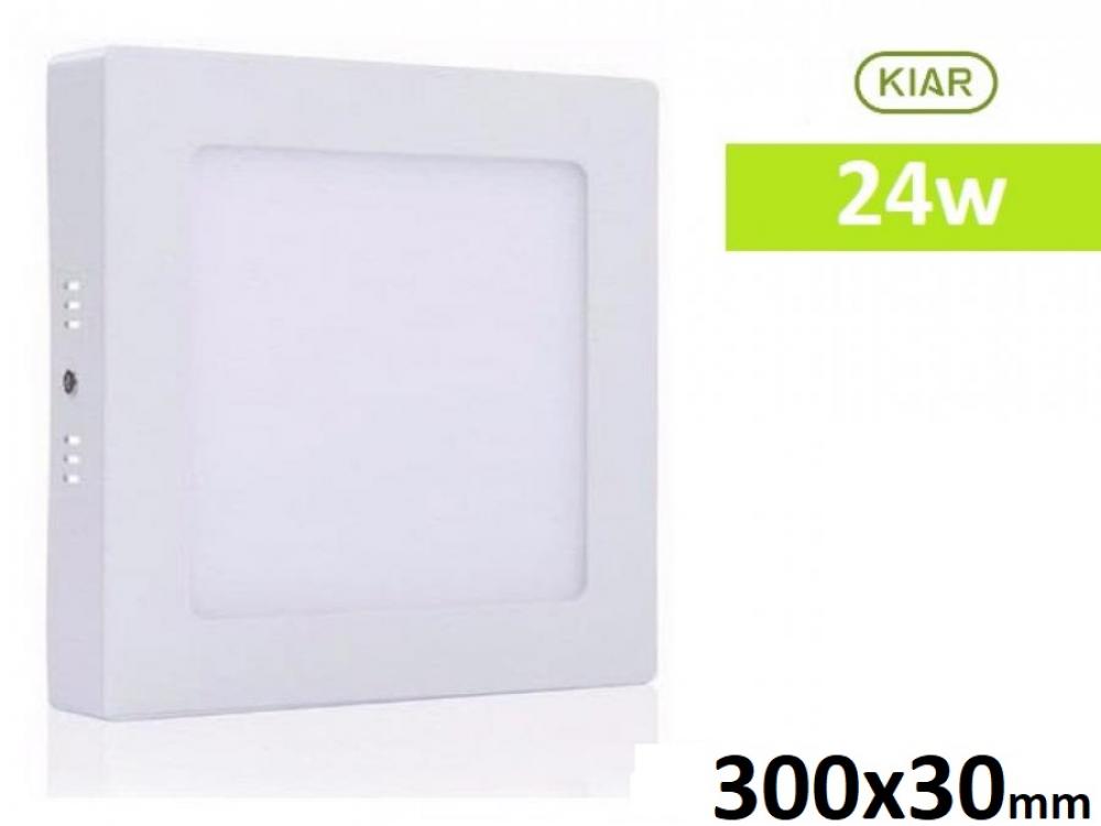 PLAFON LED CUADRADO EXTERIOR 24W LUZ NEUTRA RESILIENTE