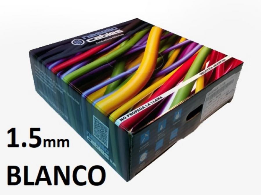 ROLLO CABLE UNIPOLAR 1x 1,5 BLANCO NASELLO