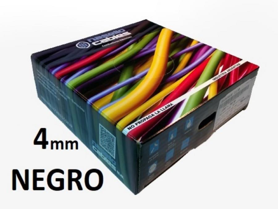 ROLLO CABLE UNIPOLAR 1x 4 NEGRO NASELLO