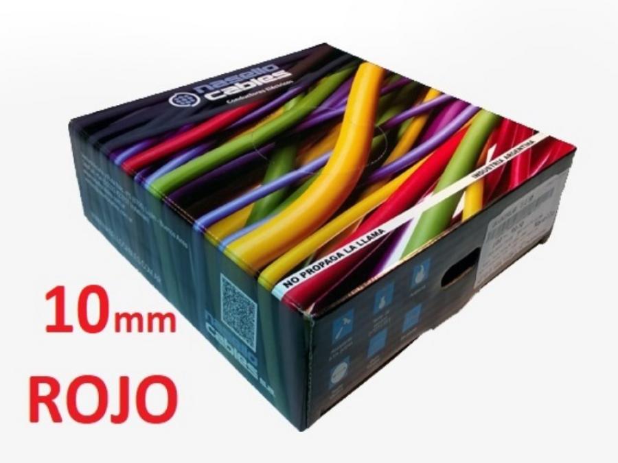 ROLLO CABLE UNIPOLAR 1x 10 ROJO NASELLO