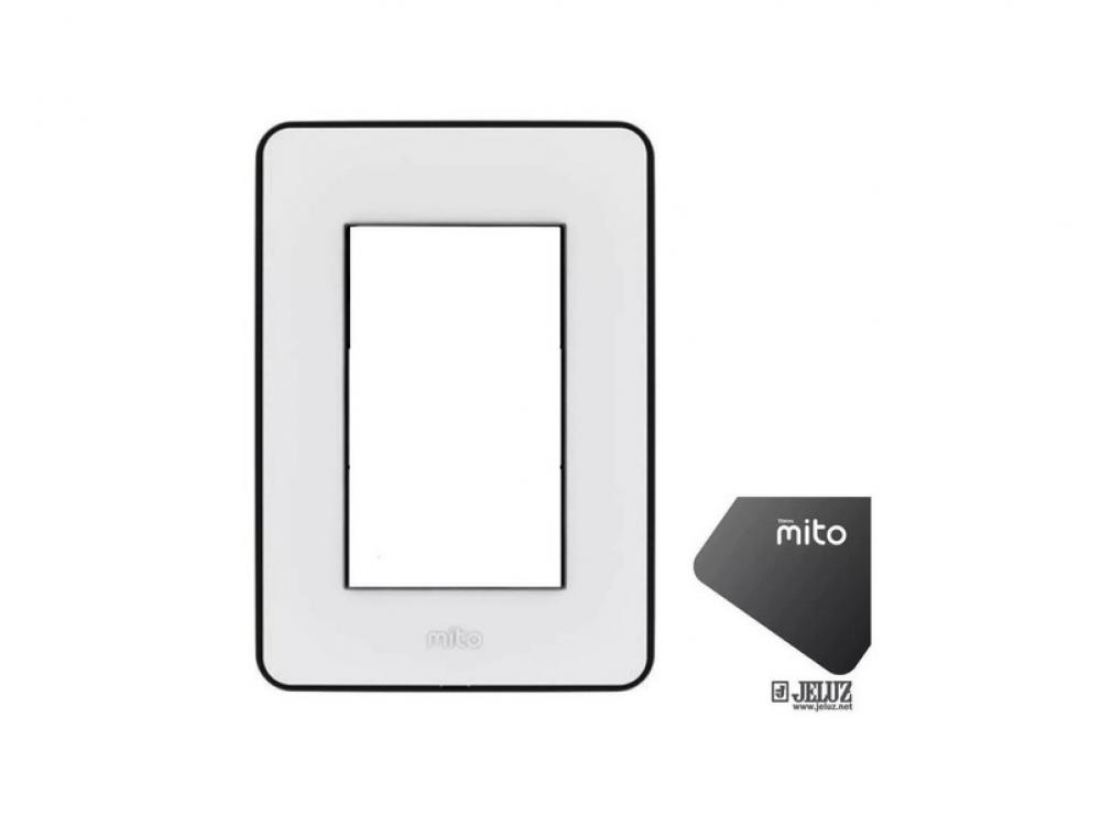 TAPA BASTIDOR MITO BLANCO CON MARCO NEGRO JELUZ