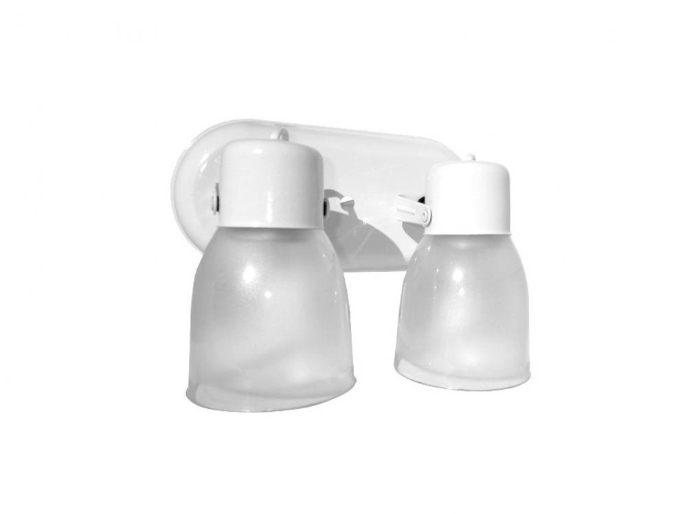 SPOT 2 LUZ BASE OVALO TULIPA POLICAR E27 BLANCO SAN JUSTO