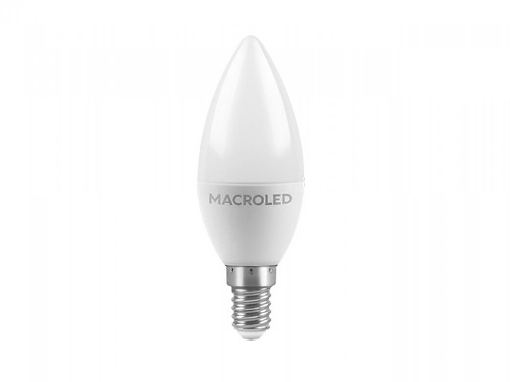 LAMPARA LED VELA 6W E14 LUZ CALIDA MACROLED