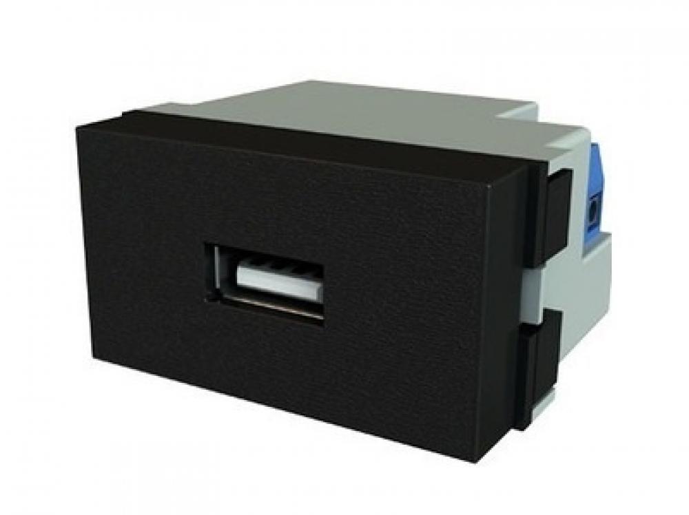MODULO USB DOBLE 1A NEGRO JELUZ PLATINUM