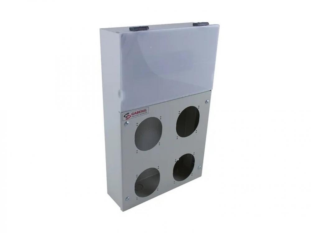 GABINETE META EXT C/ TAPA IP20 400x250x82 4 TOMAS 16A/32A GABEXEL