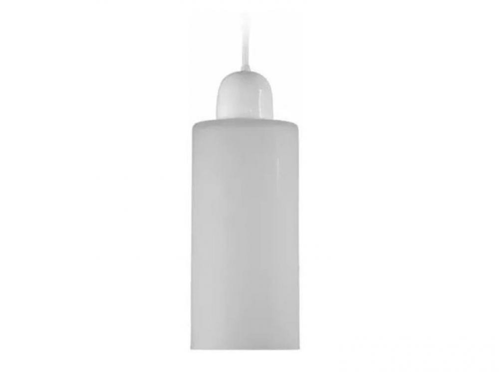 COLGANTE 1 LUZ BASE PLA CILINDRO VIDRIO 10X20cm E27 SAN JUST
