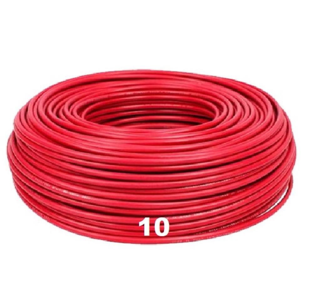 ROLLO CABLE UNIPOLAR 1x 10 ROJO WIREFLEX