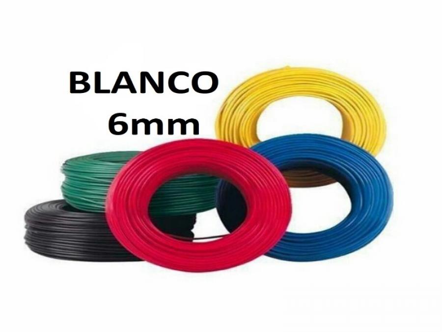 ROLLO CABLE UNIPOLAR 1x 6 BLANCO WIREFLEX
