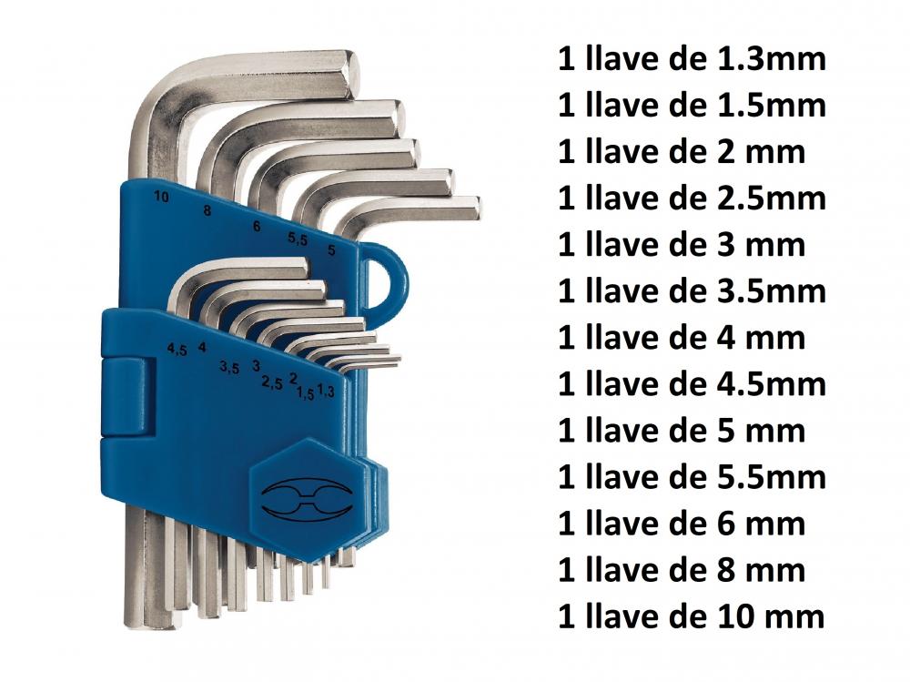 JUEGO DE 13 LLAVES ALLEN MILIMETRICAS TRUPER