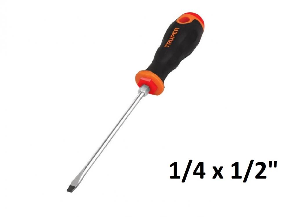 DESTORNILLADOR MANGO CONFORGRIP PLANO 1/4 x 1/2" PRETUL