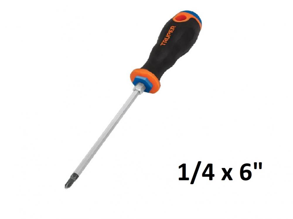 DESTORNILLADOR MANGO CONFORGRIP PHILLIPS 1/4 x 6" PRETUL