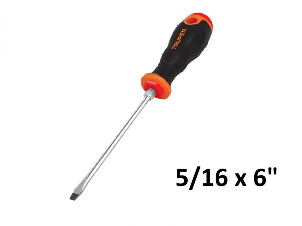 DESTORNILLADOR MANGO CONFORGRIP PLANO 5/16 x 6" PRETUL