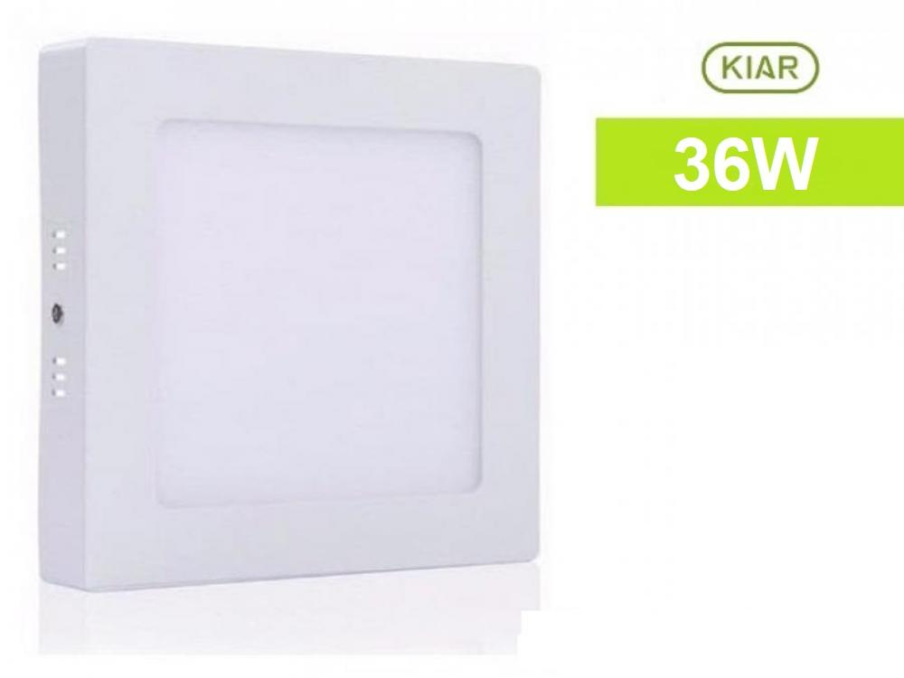 PLAFON LED CUADRADO EXTERIOR 36W LUZ DIA RESILIENTE