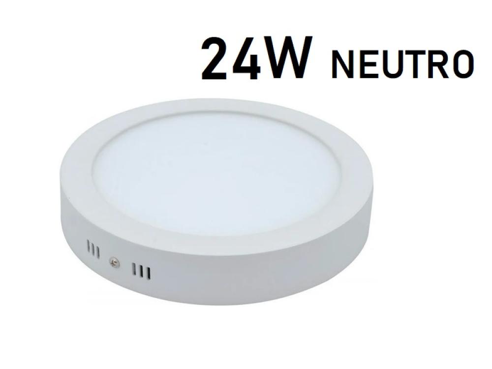 PLAFON LED REDONDO EXTERIOR 24W LUZ NEUTRA RESILIENTE