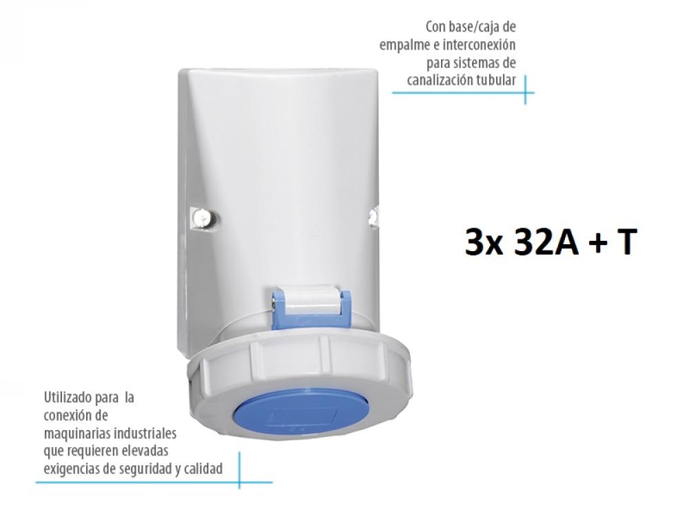 FICHA INDUSTRIAL EXTERIOR HEMBRA 3x 32A + T KALOP