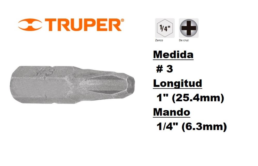 PUNTA N°3 PHILLIPS 1" LARGO TRUPER