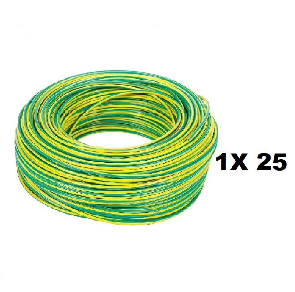 ROLLO CABLE UNIPOLAR 1x 25 VER-AMARI NASELLO