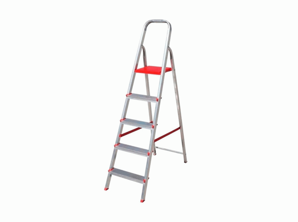 ESCALERA DE ALUMINIO 150cm 5 ESCALONES LUSQTOFF