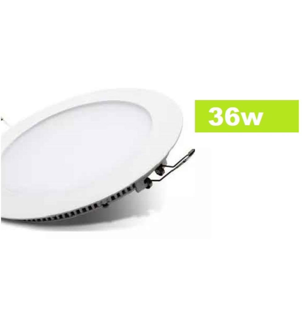 PANEL LED REDONDO EMBUTIR 36W LUZ DIA RESILIENTE
