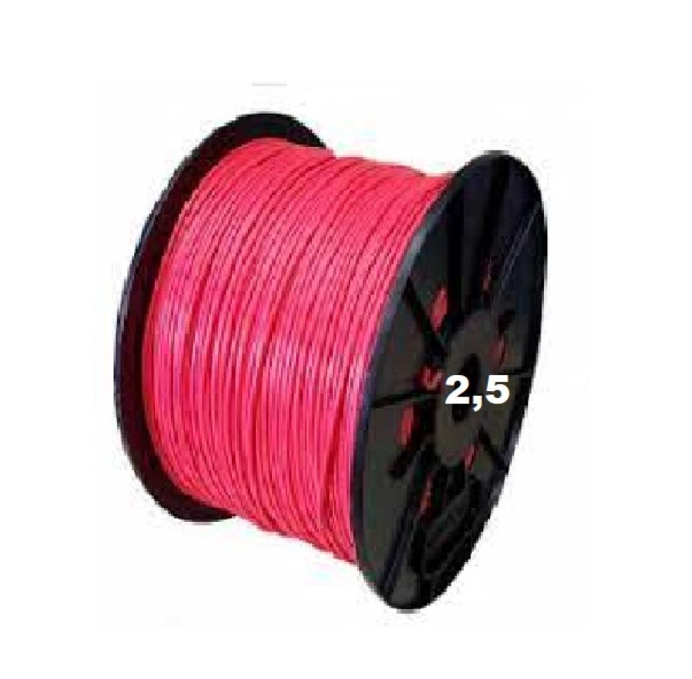 BOBINA CABLE UNIPOLAR 1x 2,5 ROJO WIREFLEX