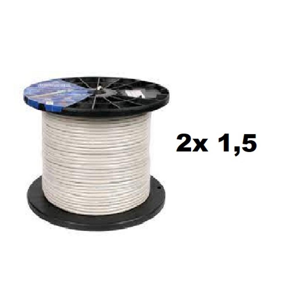 BOBINA CABLE PARALELO 2x 1,5 BLANCO WIREFLEX