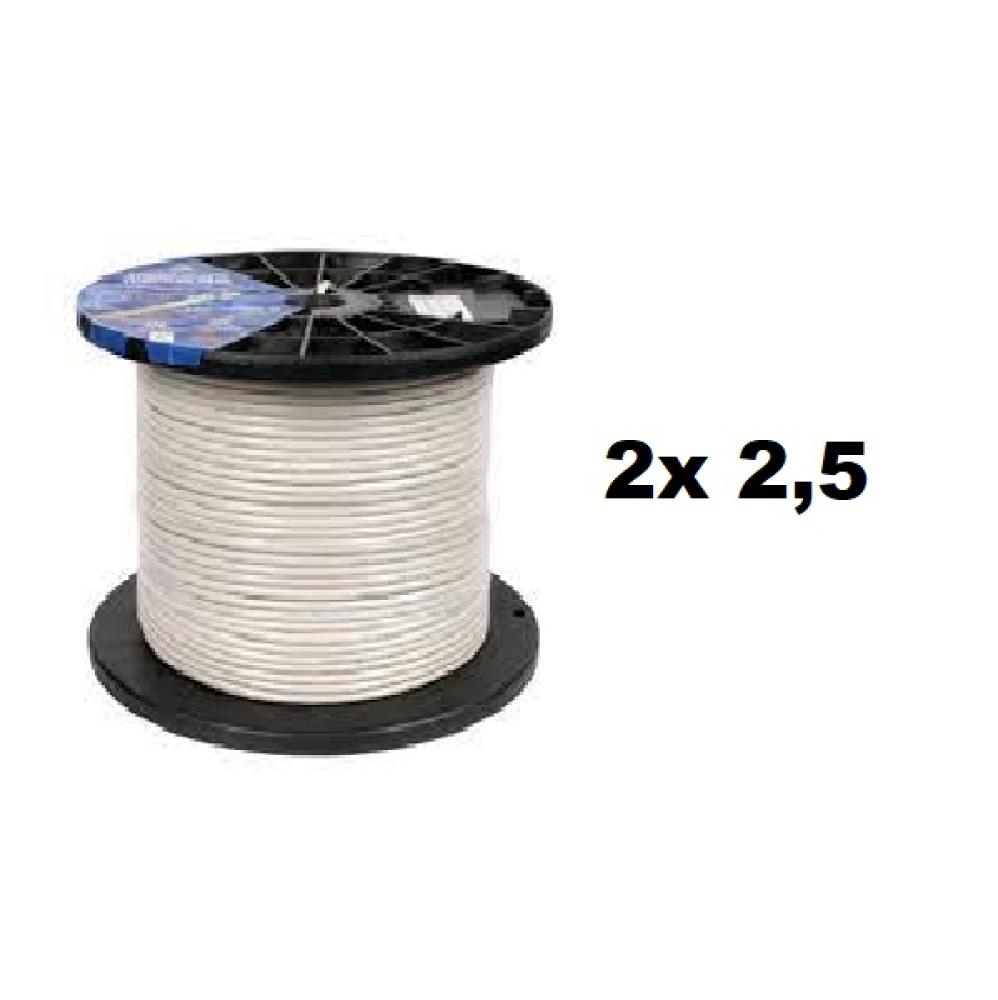 BOBINA CABLE PARALELO 2x 2,5 BLANCO WIREFLEX