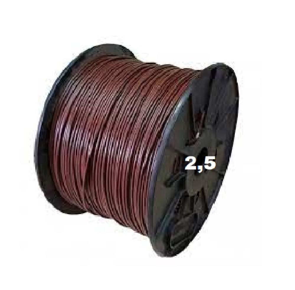 BOBINA CABLE UNIPOLAR 1x 2,5 MARRON NASELLO