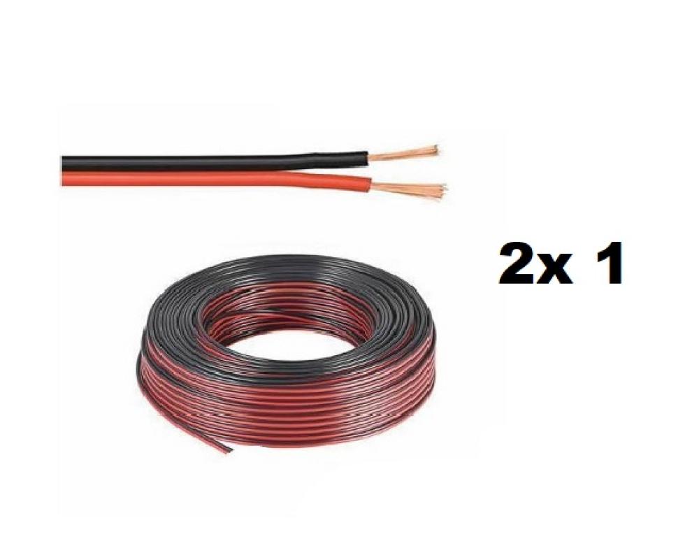 ROLLO CABLE PARALELO 2x 1 NEGRO ROJO WIREFLEX