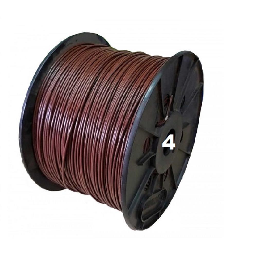 BOBINA CABLE UNIPOLAR 1x 4 MARRON NASELLO
