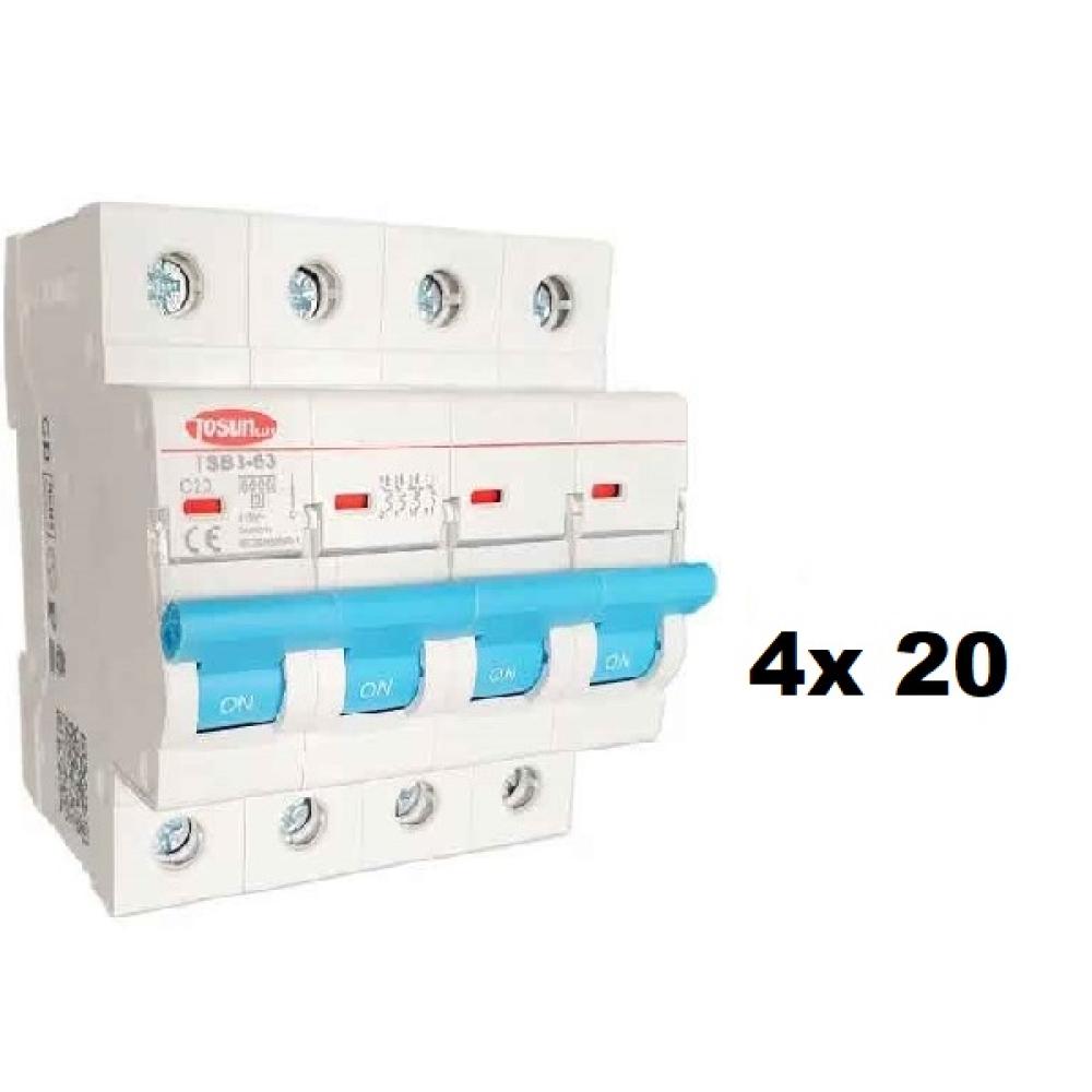 TERMICA TETRAPOLAR 4x 20A 4,5KA TOSUN
