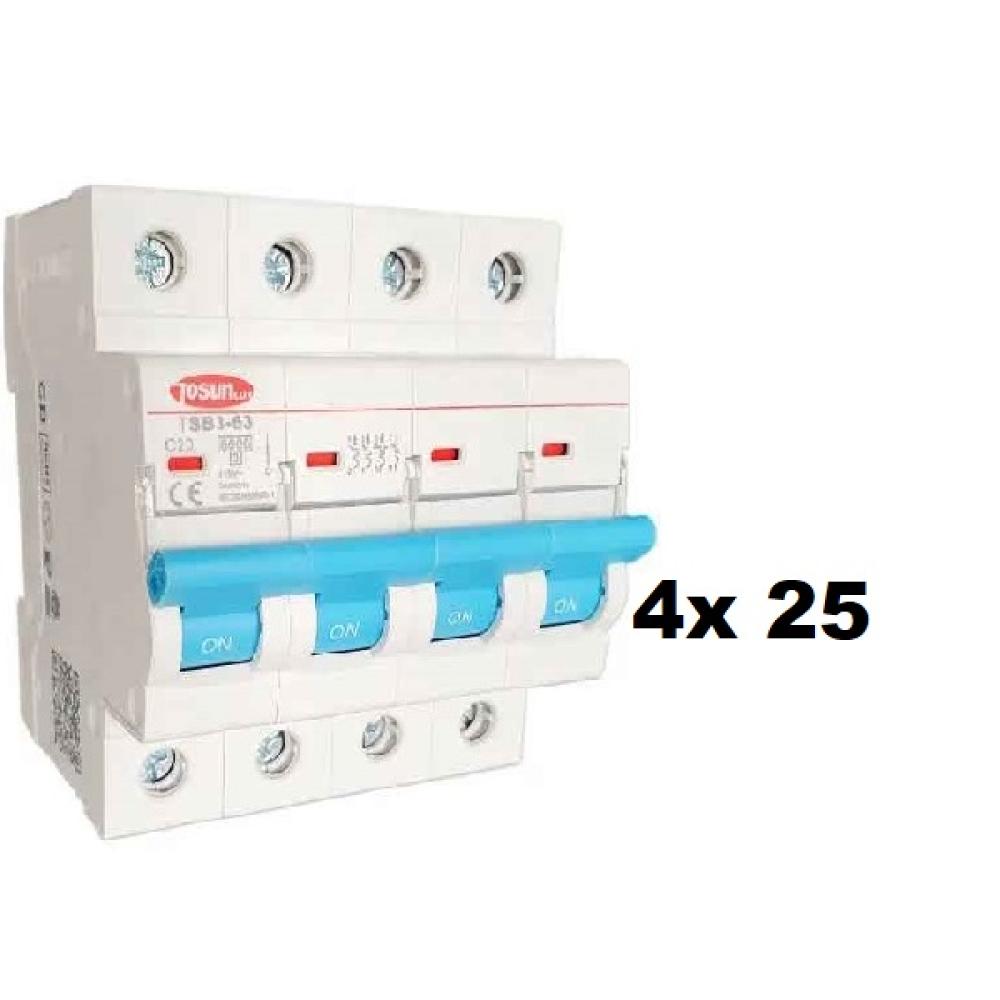 TERMICA TETRAPOLAR 4x 25A 4,5KA TOSUN